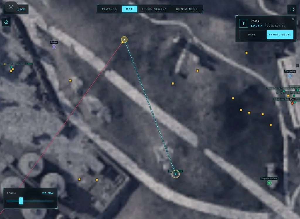 ARC Raiders browser radar: gameplay with the cheat active