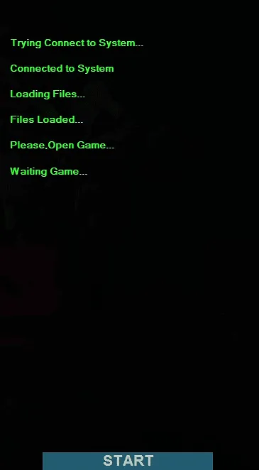 The Hyperion loader with the START control and a waiting-for-game status