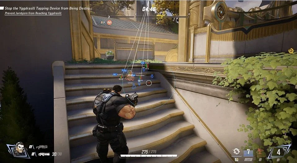Hyperion box, name and health ESP on enemy heroes defending a Marvel Rivals objective